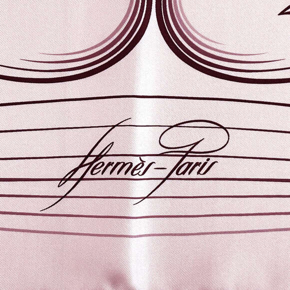 HERMES Pink Silk Scarf - Picture 3 of 7